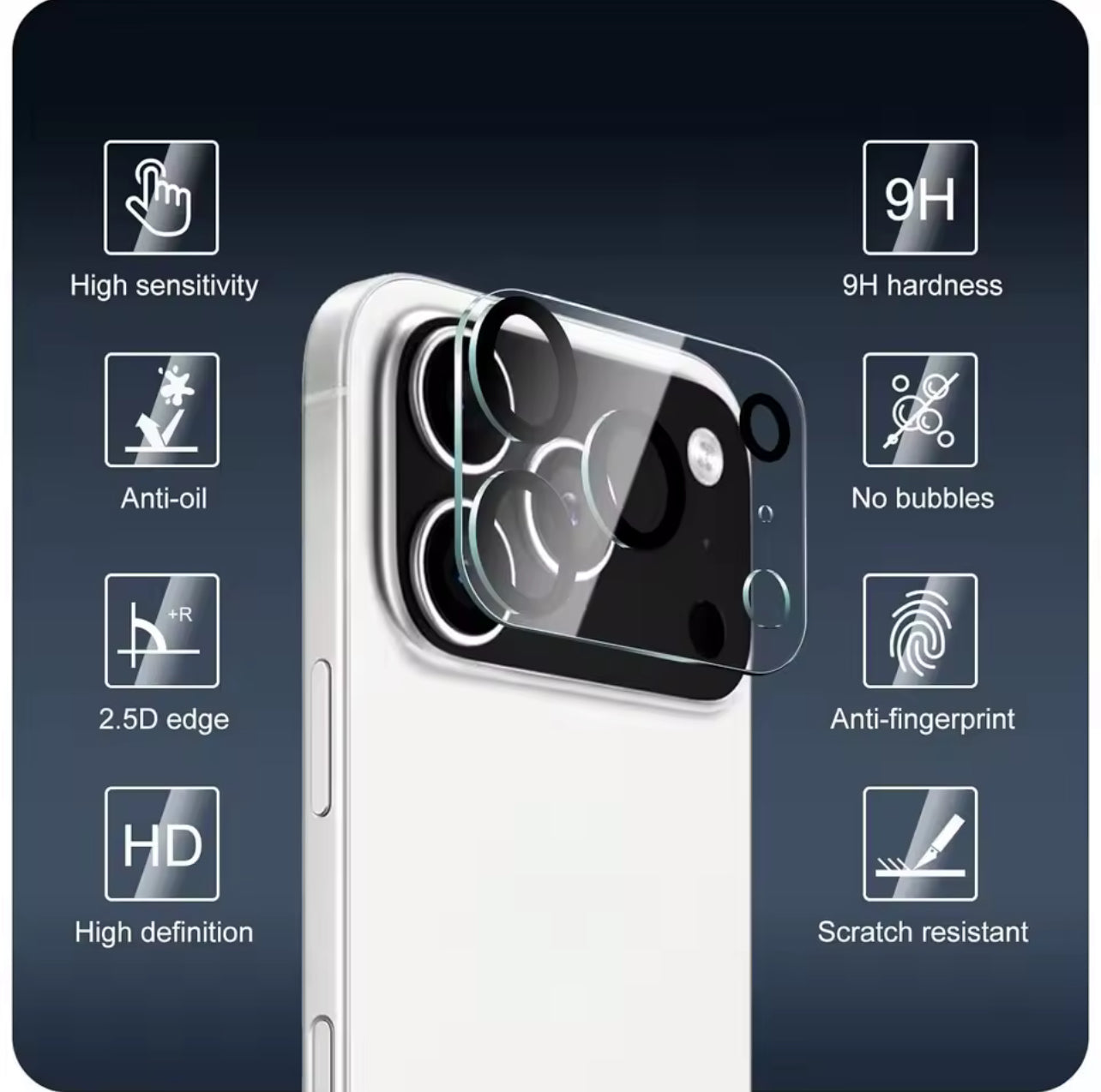 PJun Branded Premium 9H Clear Camera Lens Protector- 4PCS for Apple iPhone 17 Series 2025 PJun Branded Premium 9H Clear Camera Lens Protector- 4PCS for Apple iPhone 17 Series 2025